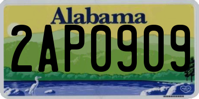 AL license plate 2AP0909