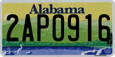 AL license plate 2AP0916