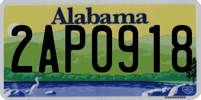 AL license plate 2AP0918