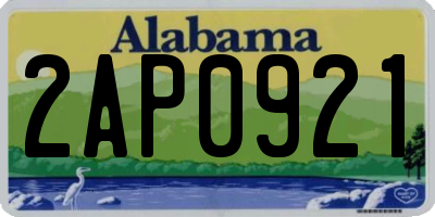AL license plate 2AP0921