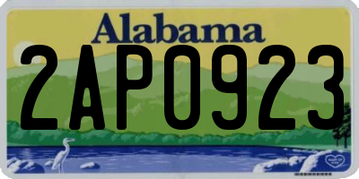 AL license plate 2AP0923