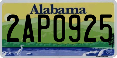 AL license plate 2AP0925