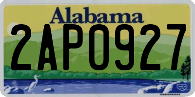 AL license plate 2AP0927