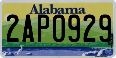AL license plate 2AP0929