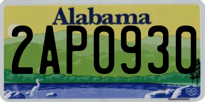 AL license plate 2AP0930