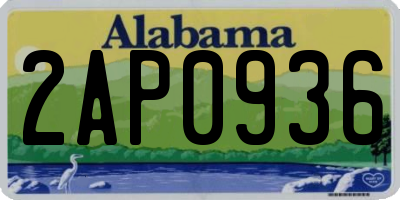 AL license plate 2AP0936
