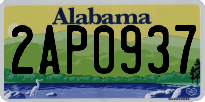 AL license plate 2AP0937