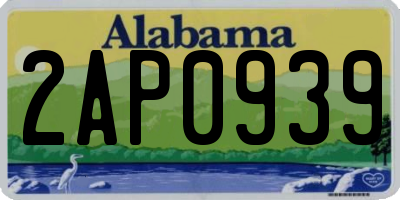 AL license plate 2AP0939