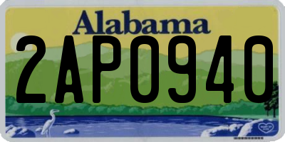 AL license plate 2AP0940