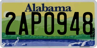 AL license plate 2AP0948