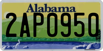 AL license plate 2AP0950