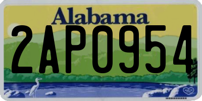 AL license plate 2AP0954
