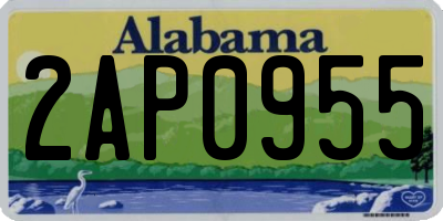AL license plate 2AP0955