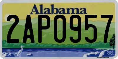 AL license plate 2AP0957