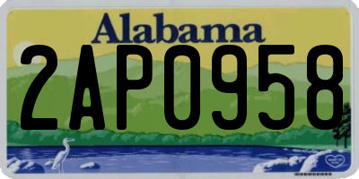 AL license plate 2AP0958