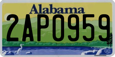 AL license plate 2AP0959