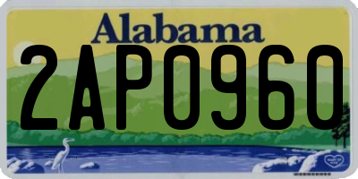 AL license plate 2AP0960