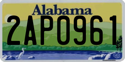 AL license plate 2AP0961