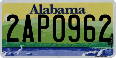 AL license plate 2AP0962