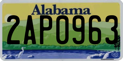 AL license plate 2AP0963