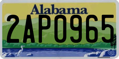 AL license plate 2AP0965
