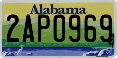 AL license plate 2AP0969