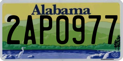 AL license plate 2AP0977