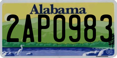 AL license plate 2AP0983