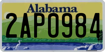 AL license plate 2AP0984
