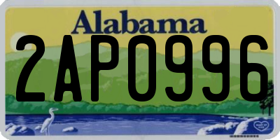 AL license plate 2AP0996