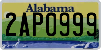 AL license plate 2AP0999