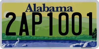AL license plate 2AP1001