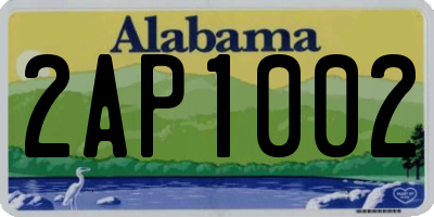 AL license plate 2AP1002