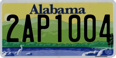 AL license plate 2AP1004