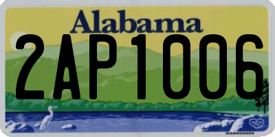 AL license plate 2AP1006