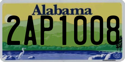AL license plate 2AP1008
