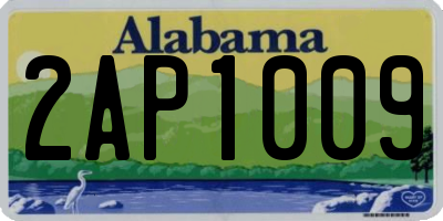 AL license plate 2AP1009