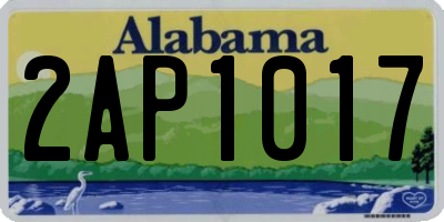 AL license plate 2AP1017