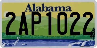 AL license plate 2AP1022