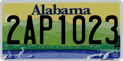 AL license plate 2AP1023