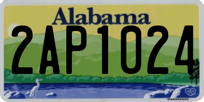 AL license plate 2AP1024