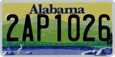 AL license plate 2AP1026