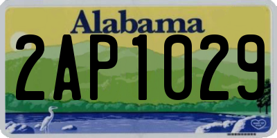 AL license plate 2AP1029