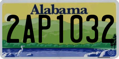 AL license plate 2AP1032