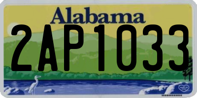 AL license plate 2AP1033