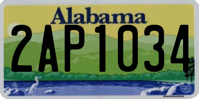 AL license plate 2AP1034