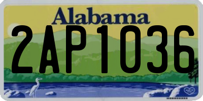 AL license plate 2AP1036