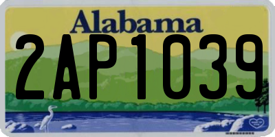 AL license plate 2AP1039
