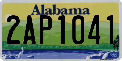 AL license plate 2AP1041