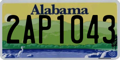 AL license plate 2AP1043